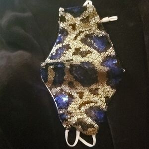 BLUE Leopard Mask